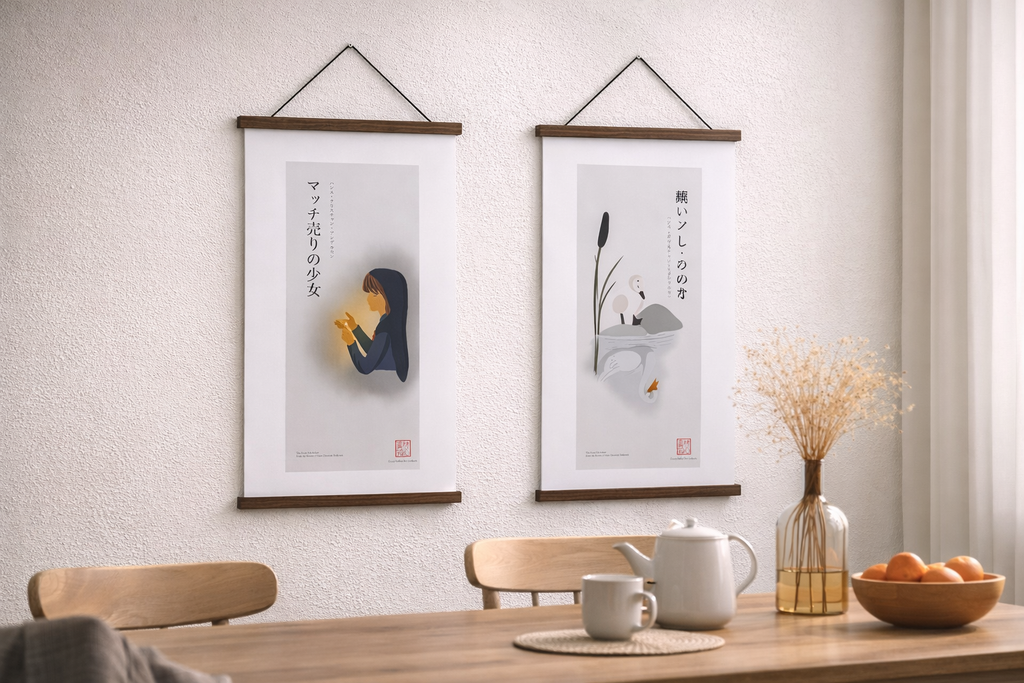 マグネット式ウッドポスターハンガー  45 cm